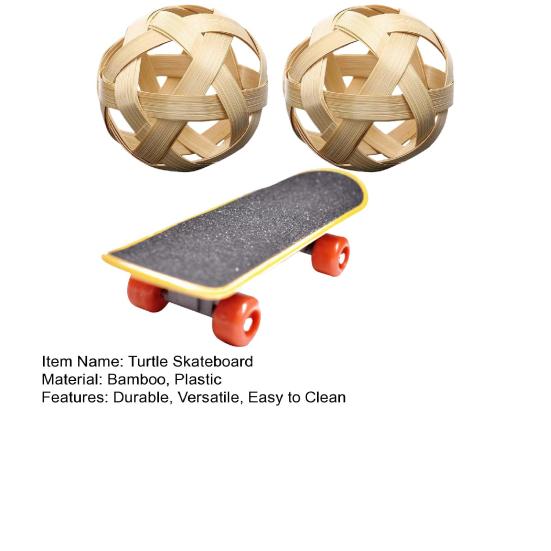 Мяч для кормления черепахи и набор для обучения скейтборду, набор игрушек для маленьких животных, фруктов, овощей и мини-скейтборда