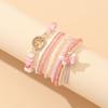 Women Bracelets Beaded Multilayer Faux Glaze Jewelry Bohemian Stackable Bangles for Party