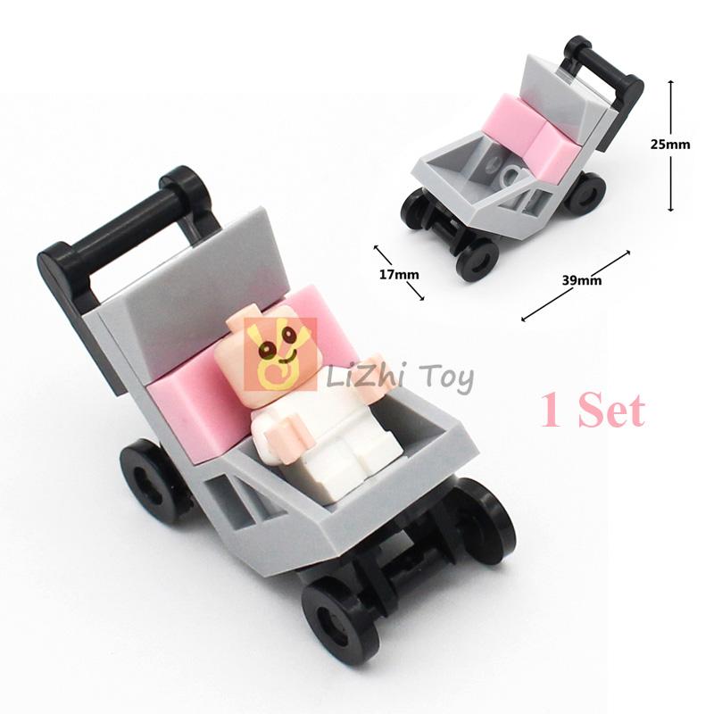 MOC Городские уличные фигурки Вид Печать Еда Десерт Традиционная китайская кухня Строительные блоки Монитор Глаза Кирпичики Напечатанные игрушки