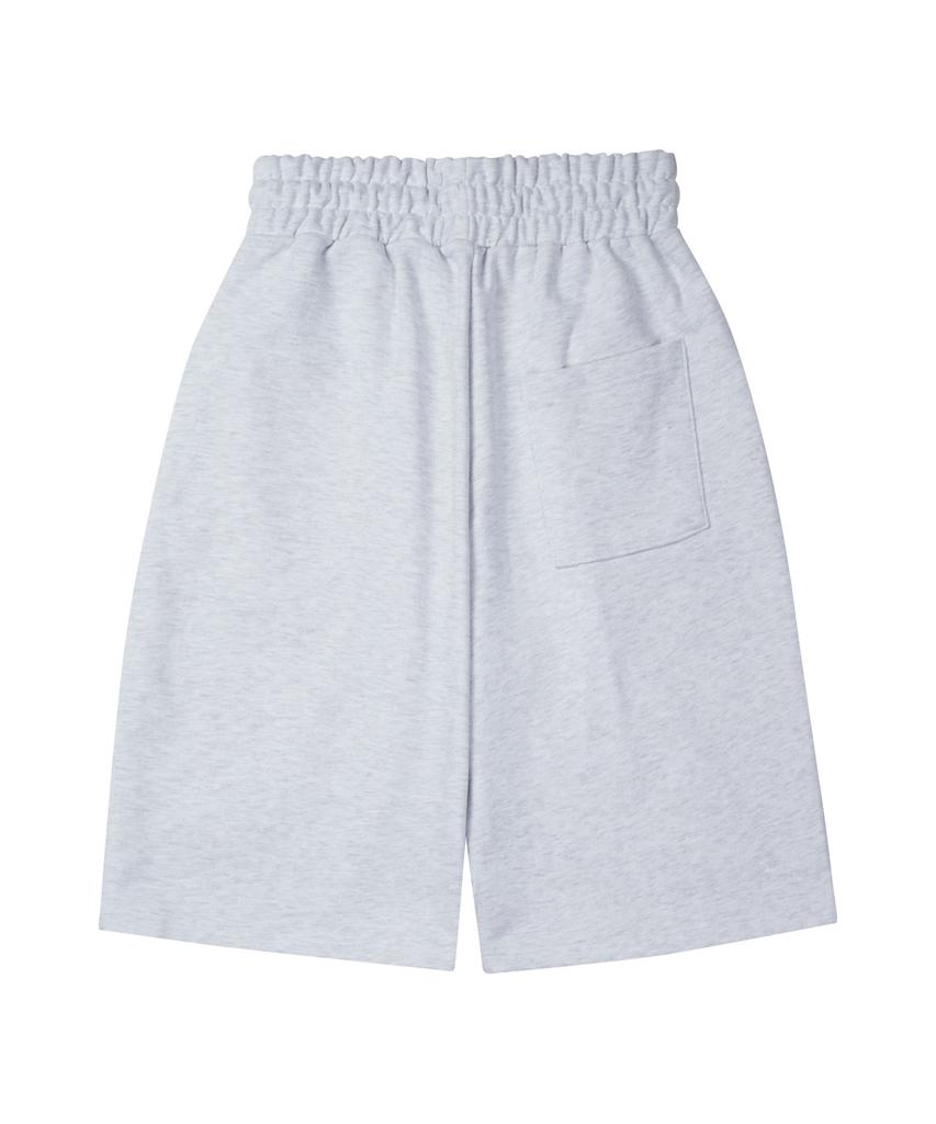 STENDS [M~4XL] Шорты-свитшот оверсайз с петлей для ремня_Белый меланж
