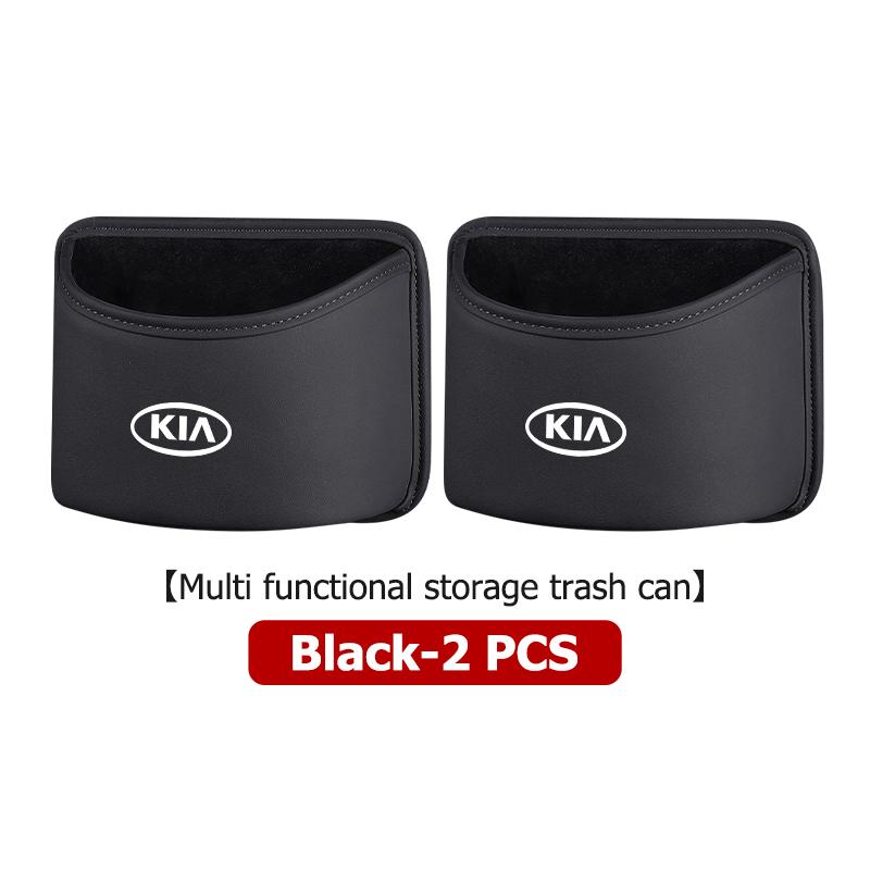 Leather Car Trash Can Suspended Garbage Bin Storage Bag For KIA Ceed Sportage Rio K5 K2 Optima Cerato Proceed Venga gbfu50