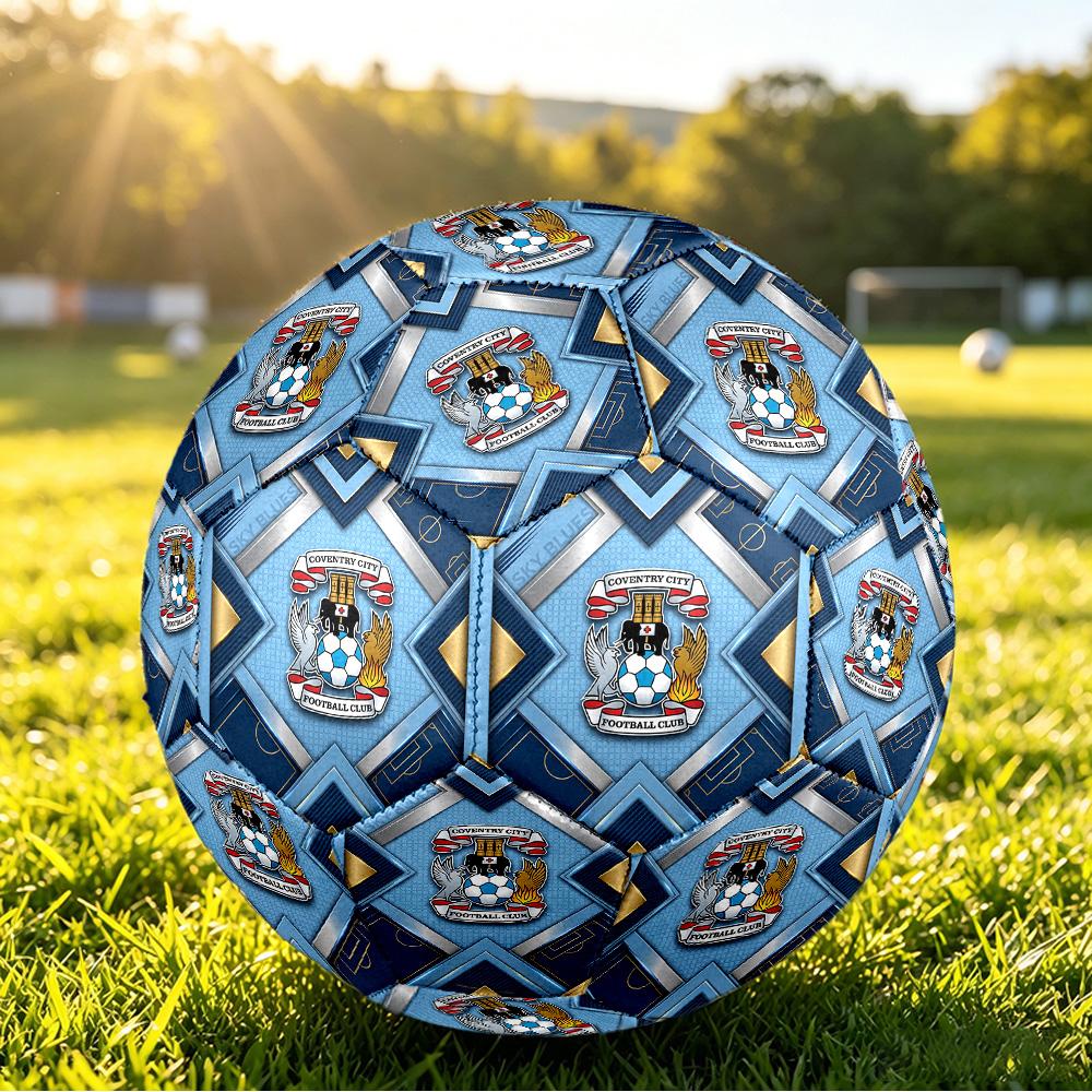 Футбольный мяч Coventry City, размер 5, с принтом, противоскользящий, для взрослых, сувенир для футбольных фанатов