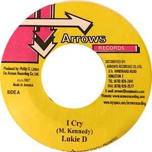 7-дюймовая пластинка LUKIE D / NICKY B - I Cry / Seven Digit NONE Arrows Records 2007 Ямайка Регги, Ска и Даб Б/У