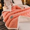 Three-layer Thickened Warm Milk Velvet Winter Blankets for Bed Cozy Soft Weighted Blanket for Sleeping Single Double Plush Throw