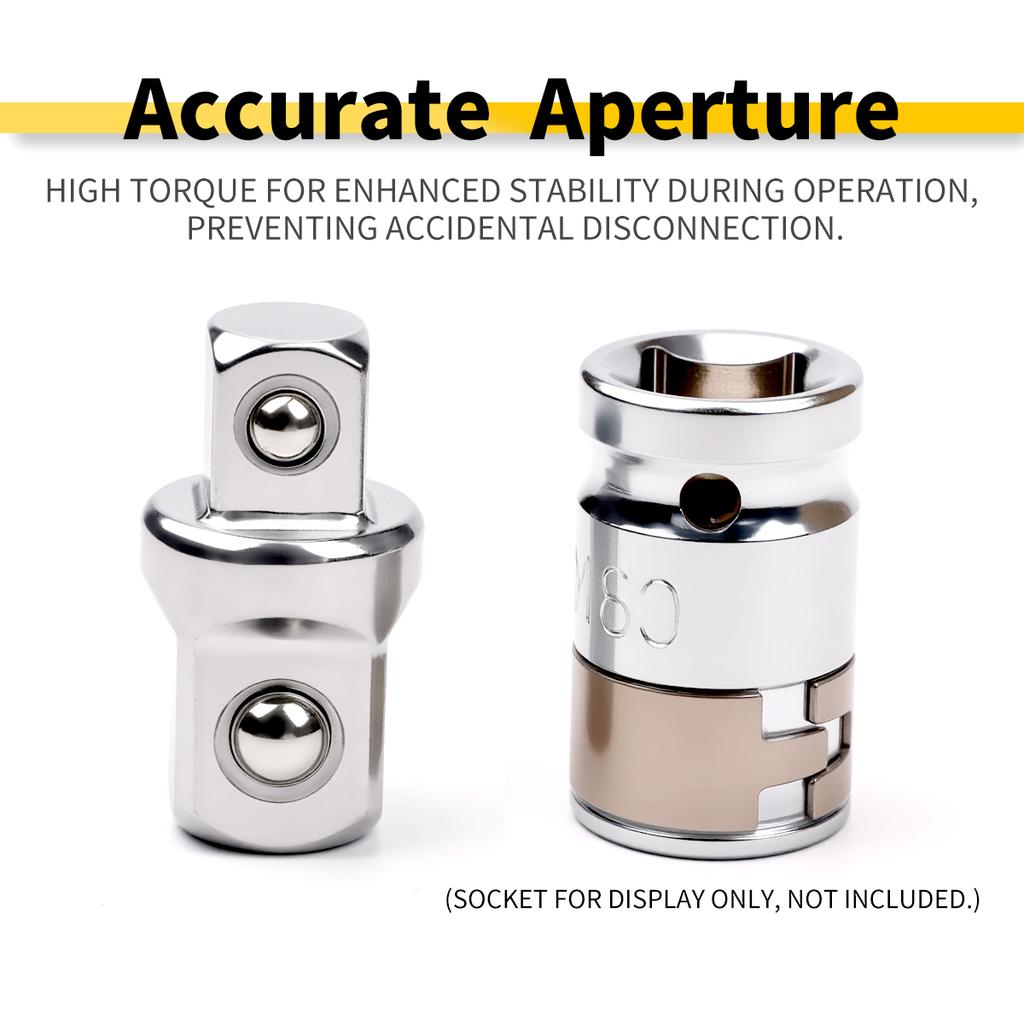 Набор переходников-редукторов с двойной квадратной головкой 1/4 3/8 1/2 Ударный привод Трещоточный ключ Адаптер для торцевых головок Ремонт Ручной инструмент