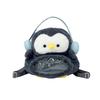 Penguin Theme Cartoon Plush Backpack Outdoor Large Capacity Transparent Itabag
