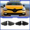 Glossy Black/Carbon Look Car Side Door Rearview Mirror Cover Cap For Renault Clio 4 Mk4 / Zoe / Captur 2012-2019 Mirror Case