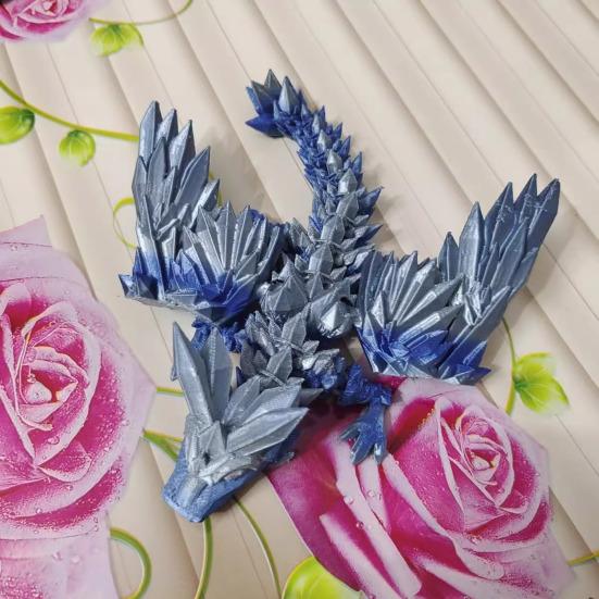 3D-печатная фигурка летающего дракона с подвижными суставами, китайская фигурка дракона, шарнирная модель крылатого дракона, игрушка-фиджет, настольное украшение, орнамент