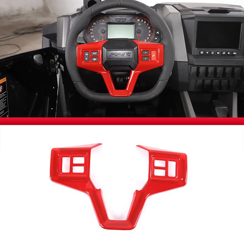 Для Polaris RZR PRO XP UTV Стайлинг автомобиля ABS серебристый/красный автомобильный руль Панель Обложка Накладка Наклейка автомобиля