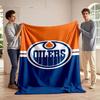 Edmonton Oilers Team Logo Blanket print blanket soft and cozy perfect for the living room bed sofa or a nap,gift