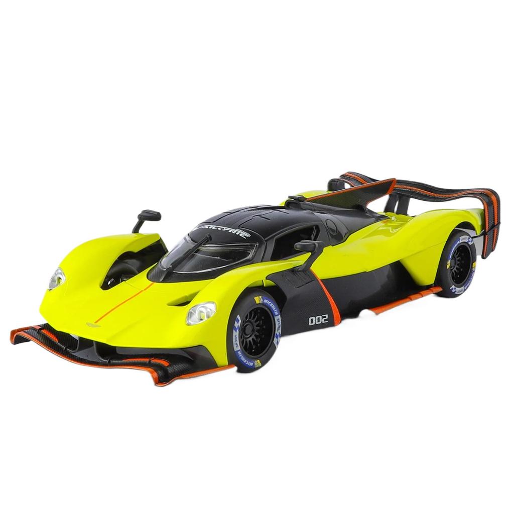 1/24 Aston Martin Valkyrie Alloy Sports Car Model Diecast Metal Track Racing Vehicles Car Model Simulation Sound and Light Childrens Toy Gift