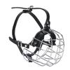 Dog Muzzles To Prevent Biting Metal Wire Dog Mouth Guard with PU Leather Straps Breathable Secure