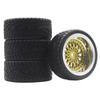 4PCS 65mm 1/10 On Road Wear-Resistant Rubber Tires + Rims for HSP HPI RC Car 94123/94122/CS XI