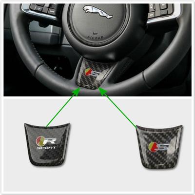Наклейка на руль автомобиля из углеродного волокна для XFL/XF XE F-PACE, эмблема для стайлинга автомобиля, наклейка