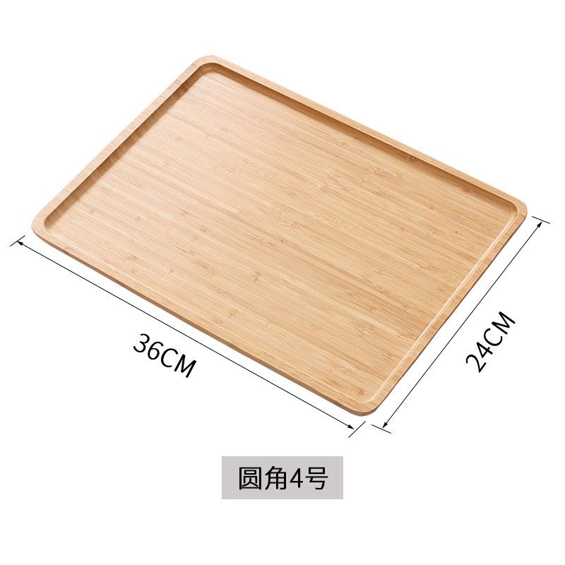 Bamboo Tray Rectangular Tea Tray Bamboo Saucer Hotel Dinner Plate Storage Tray Tableware Set Bread Dinner Plate Home Decor