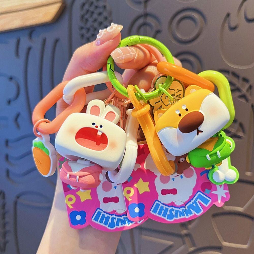 Брелоки Животные Брелок Кролик Мультяшная Кукла Подвеска Нежный Маленький Милый Брелок Женщины