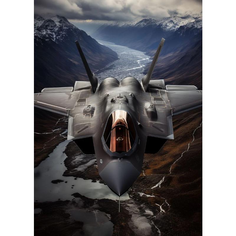 Modern Military Airplane F35 Fighter Lightning Jet Starting Poster Fighter Fly Canvas Painting Wall Art Living Room Home Decor