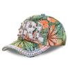 Новая мода женская бейсболка с разноцветным принтом, украшение из жемчуга, повседневные кепки, регулируемые летние шляпы для отдыха на открытом воздухе
