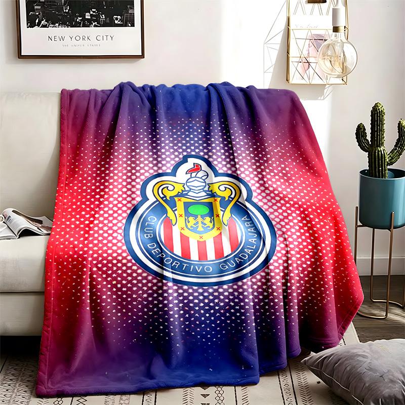 Club Deportivo Guadalajara Theme Personalized Outdoor Flannel Blankets Soft And Suitable For All Seasons Perfect For Sofas Beds And Camping