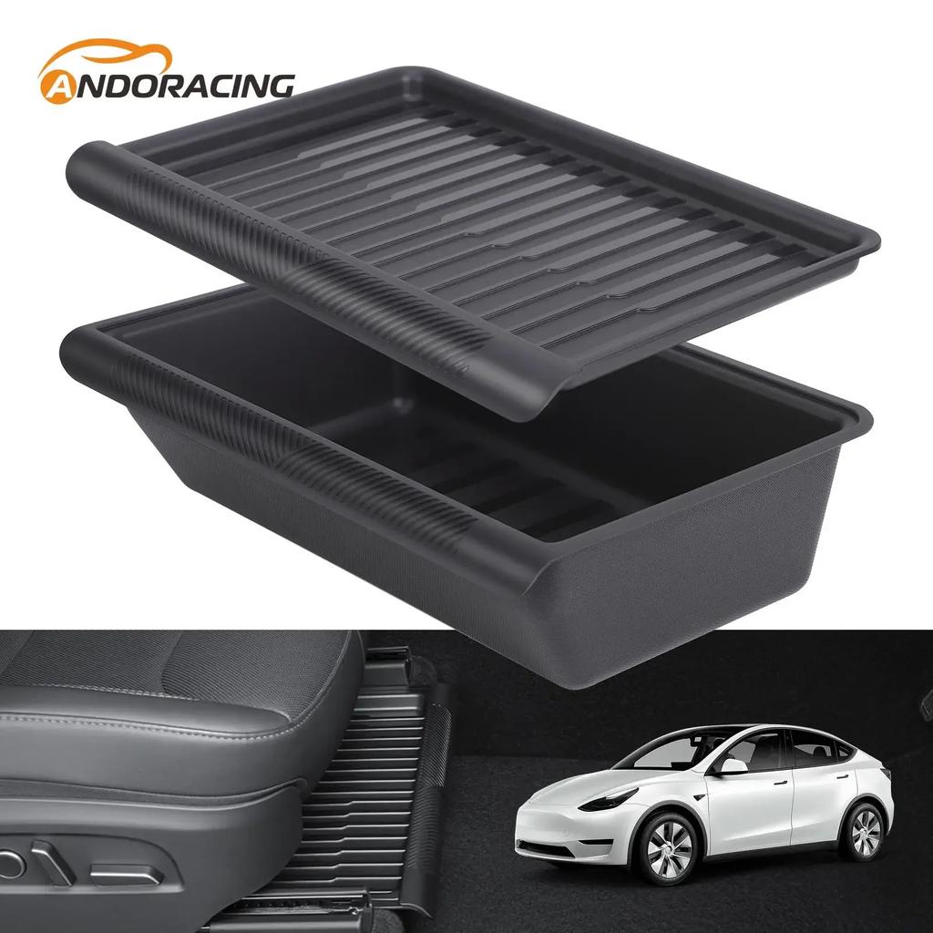 For Tesla Model Y 2020-2024 Juniper 2025-2026 Under Seat Storage Box Car Interior Accessories Drawer Type Organizer Lower Box