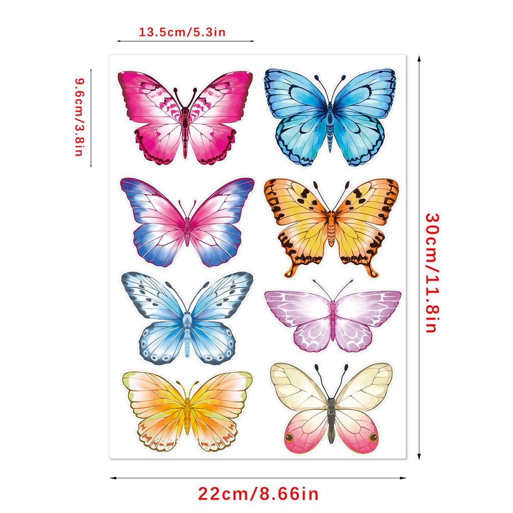 Самоклеящиеся наклейки на стену с изображением мультяшной бабочки для украшения дома, фона для детской комнаты, сделай сам