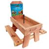 Red Cedar Squirrel Feeder Picnic Table Holds Corn Nuts Seeds Outdoor Hanging Mountable Wildlife Feeder Easy Drainage Fully