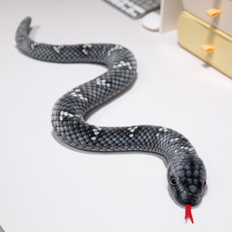 Simulated water boa small snake plush toy S curved python zodiac snake doll boy trick doll