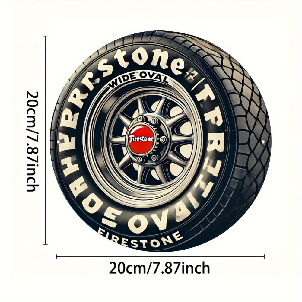 D Flat шт. Винтажная металлическая настенная вывеска Firestone Tire дюймов Круглая Ретро Рекламный Декор с FIRESTONE