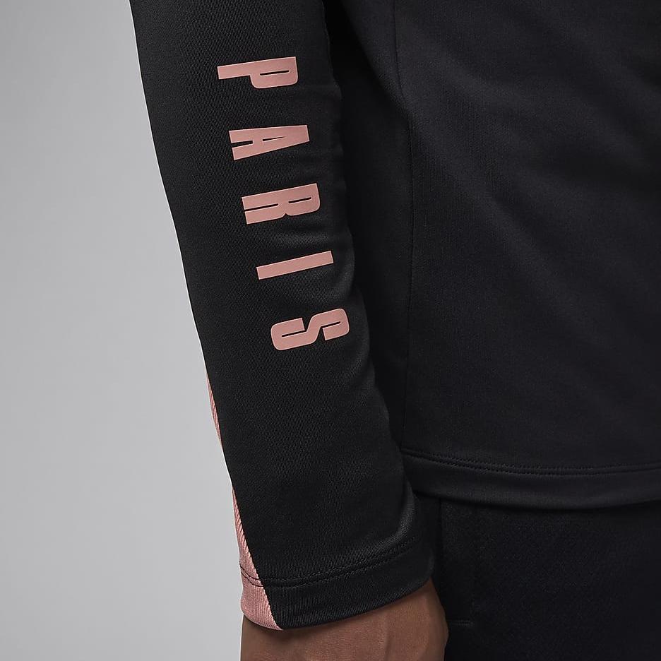 Jordan Футбольная форма Paris Saint-Germain Dri-FIT FW24 Strike Third Pullover с длинным рукавом, мужская майка, черная FQ2625-013