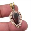 Natural Bloodstone 925 Solid Sterling Silver Jewelry TwoTone Pendant 1.50" W7p50