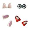 Candy Color 10pairs Rabbit/Foxes Ear Appliques for DIY Hat Clothes Sewing Patches Handmade Gloves Hair Clips Accessories