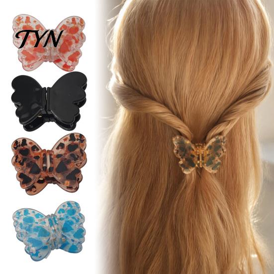 Versatile Hair Ornaments Magnetic Clips for Women Girls, Butterfly Shape Strong Hold Non Slip Fashionable Daily Styling Claw Clips, Seamless