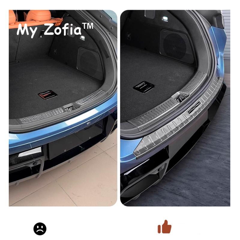 For BYD Sealion 7 SeaLion 07 EV 2024 2025 2026 Car Styling Trunk ABS Carbon fiber Threshold Strip Tailgate Anti Kick Accessories