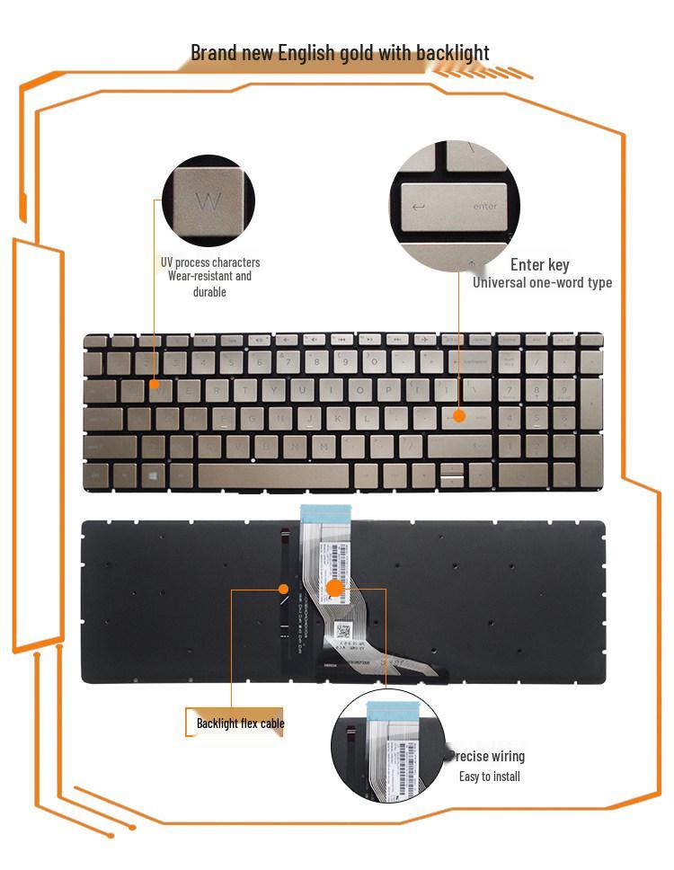 Совместимая клавиатура для HP 15-BS TPN-C129/C130/Q192/Q193/Q191/Q222/Q230/Q201