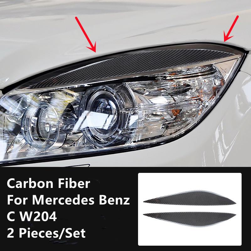 Углеродное волокно, модификация салона автомобиля, накладка, полоски, декоративные наклейки для Mercedes Benz C W204, внутренняя отделка автомобиля
