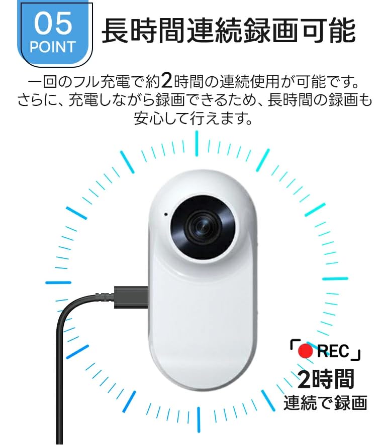 Action Image Pet Outdoor Activities Camera, Small, Ultra-Lightweight, Compact, 1080P, Stabilization, Wide-Angle Lens, Built-in Magnet, First-Person