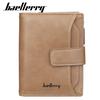 Baellerry Men's Fashion Casual Short Wallet Zipper Coin Purse Multifunctional Pu Leather Notecase Multi-card Slots Billfold Men's Gift
