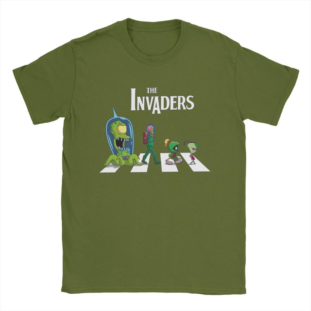 Мужская футболка The Invaders Crosswalk Invader Zim Модные хлопковые футболки с коротким рукавом, футболки с круглым вырезом, топы больших размеров