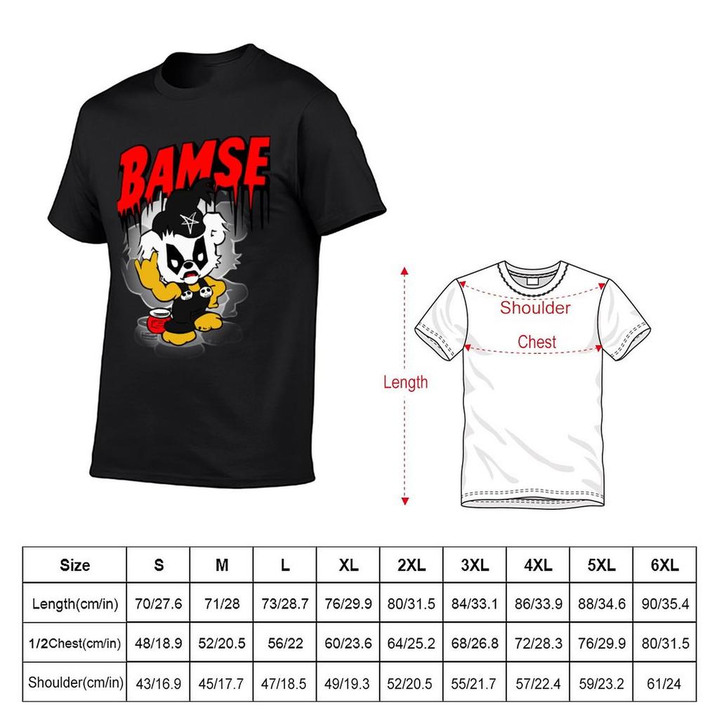 New Black Metal Bamse T-Shirt sweat shirt black t shirt workout shirts for men