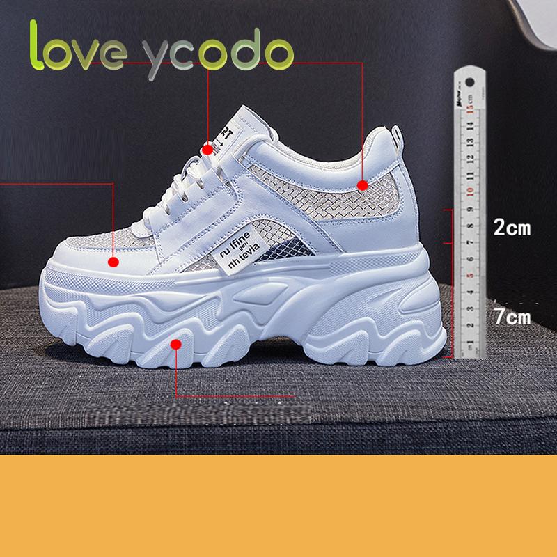 love ycodo Brand Women's Spring and Autumn Summer Thick Sole Fashion Breathable Casual Sports Shoes