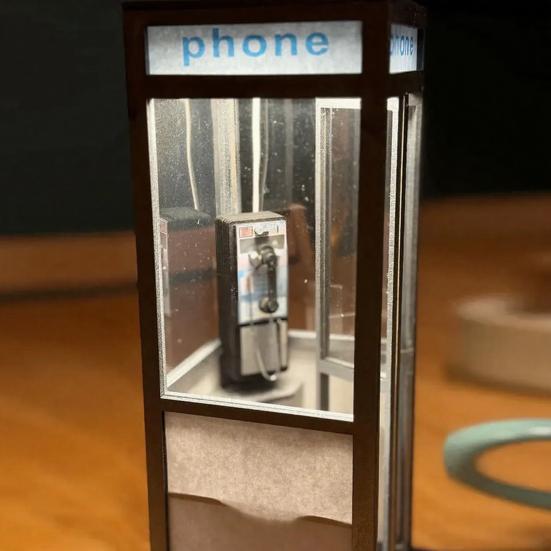 Ретро Высокая Телефонная Будка Лампа Винтажная Телефонная Будка Светодиодный Ночник Классический Уличный Телефон