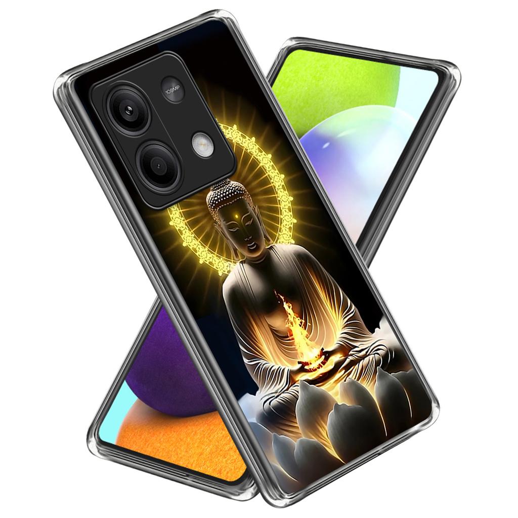 Чехол для Xiaomi Redmi Note 13 5G, амортизирующий ТПУ с принтом