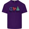 Peace Love Christmas Xmas Unisexs Light Cotton TShirt