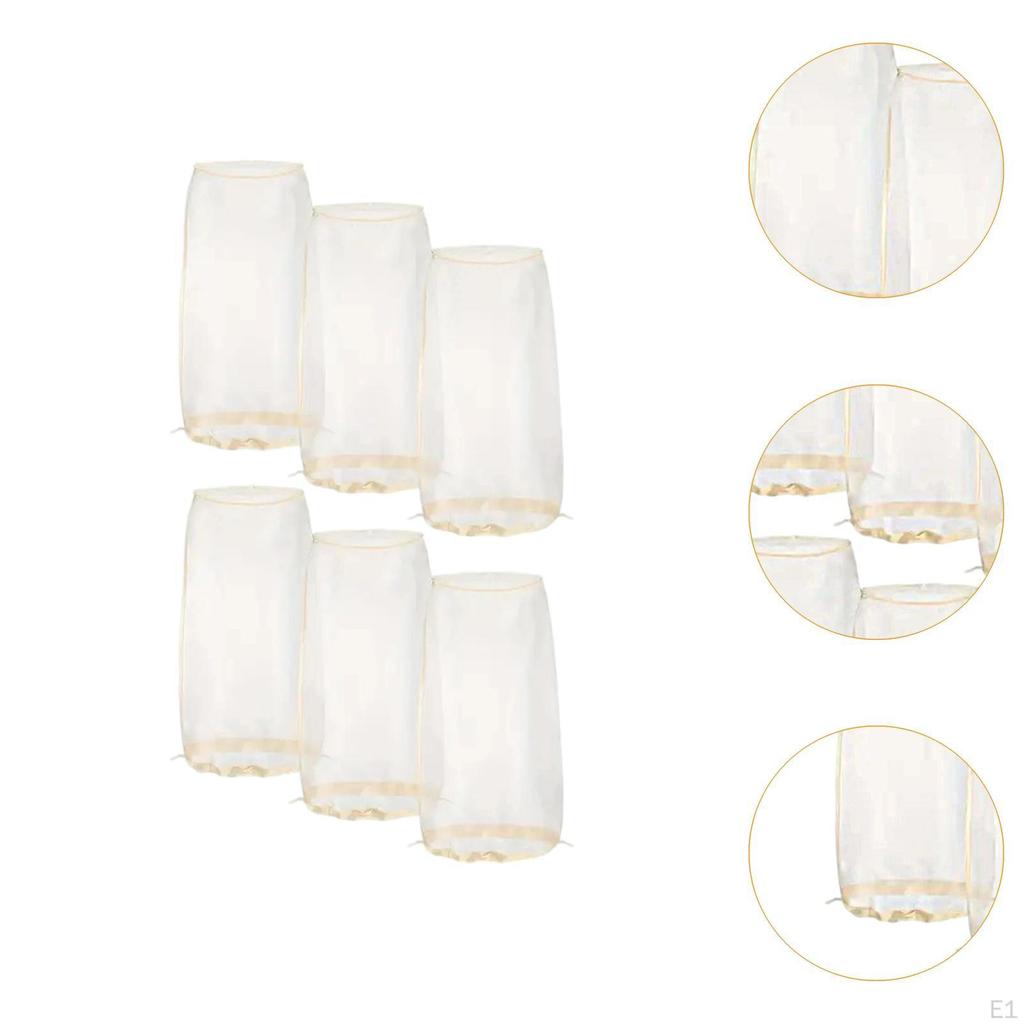 Набор из 6 мешков для париков для хранения наращенных волос, для путешествий и домашнего хранения