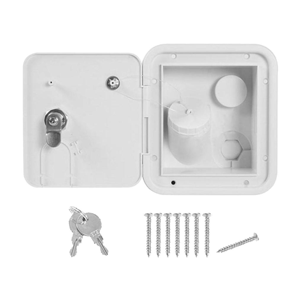 RV Water Locking Cap Accessories RV Gravity Fresh Water Fill Hatch Inlet with Keys for Cars Motorhome Boats Trailer Caravans