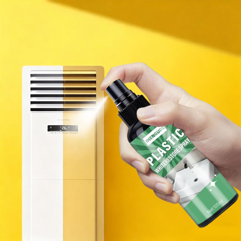Plastic and Rubber Yellowing Remover and Restorer - Instantly Removes Oxidation and Repairs Scratches on Air Conditioners, Cars, and Furniture Spray
