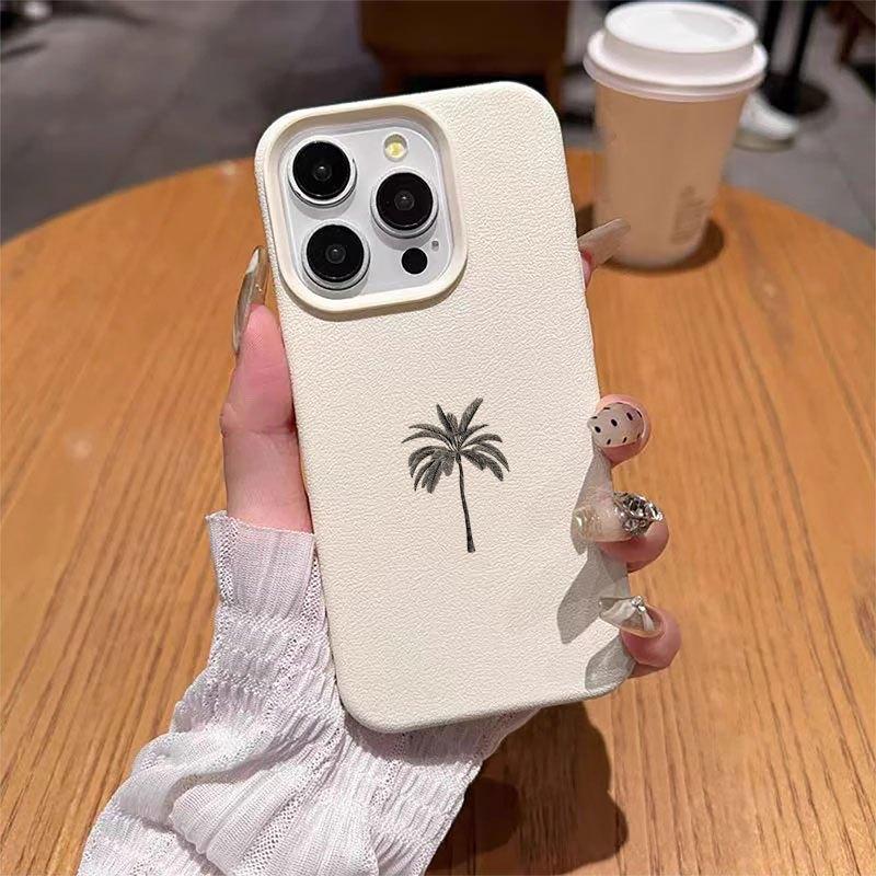 Минималистичный чехол для телефона с рисунком пальмы для iPhone 11 12 13 14 15 16 17 Pro Max 17 Air 15 14 Plus X XR XS Мягкий ТПУ Funda Чехол