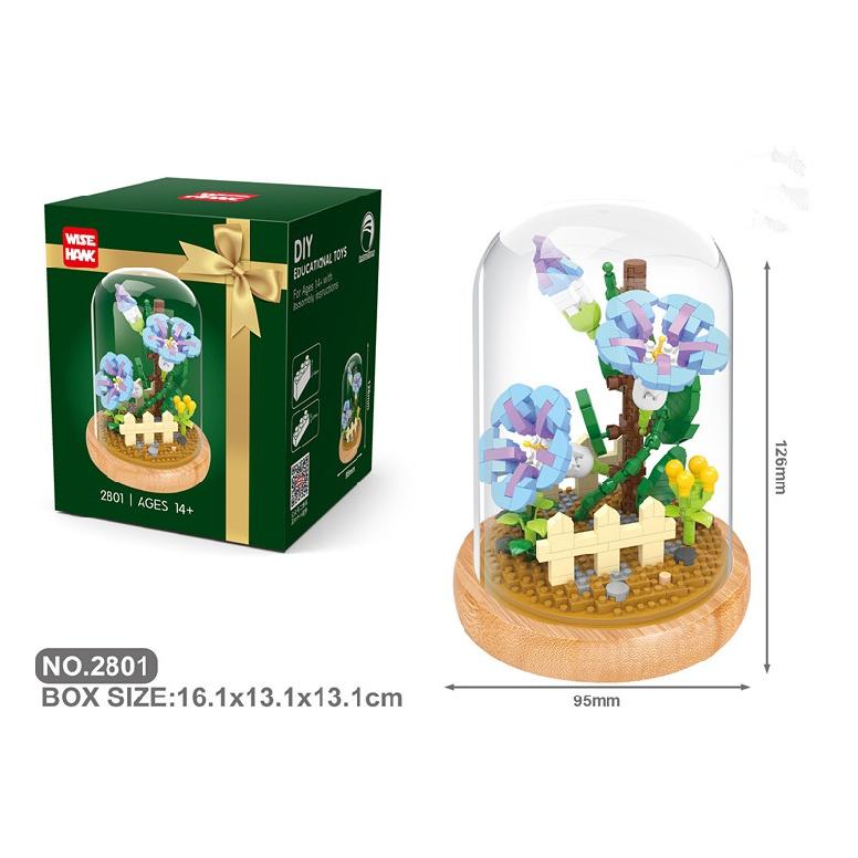 Строительные блоки, цветы, сделай сам, роза и хризантема, букет в горшке, украшение дома, 3D модель, цветочный блок, подарок для девочек, детский подарок