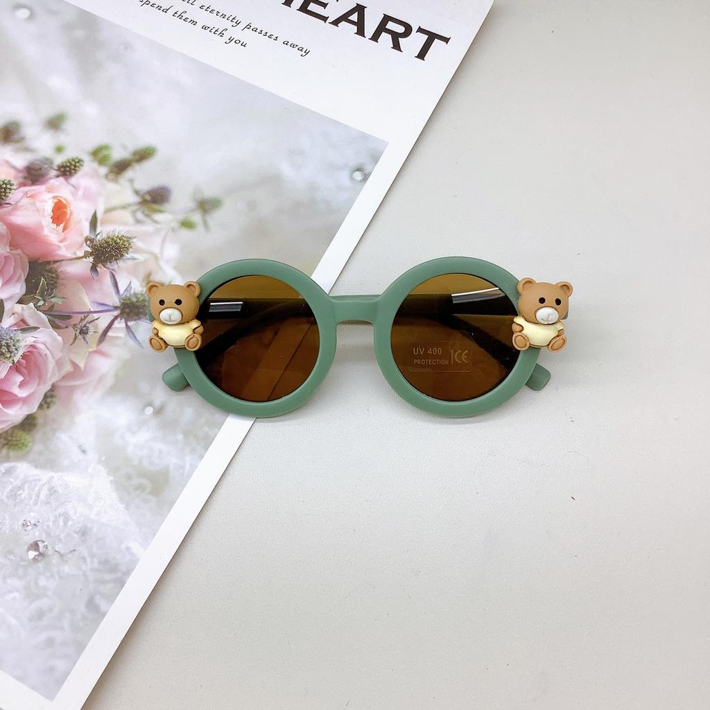 Веселье для детей, милые детские солнцезащитные очки, модные для мальчиков и девочек, солнцезащитные очки в виде медвежат, солнцезащитный крем, солнцезащитные очки с защитой от солнца и ультрафиолета.