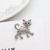 Rhinestone Kitten Brooch: Versatile Corsage Pin for Women's Fashion